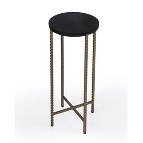 Butler Specialty Nigella Black Granite Cross Legs Side Table