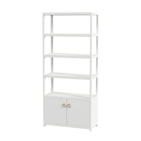 Butler Specialty Lark White 4 Tier Etagere Bookcase Cabinet