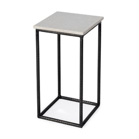 Butler Specialty Mabel White and Black Side Table