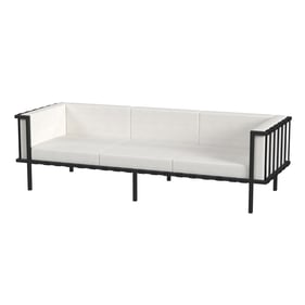 Butler Specialty Norway Black And White Outdoor Patio Sofa