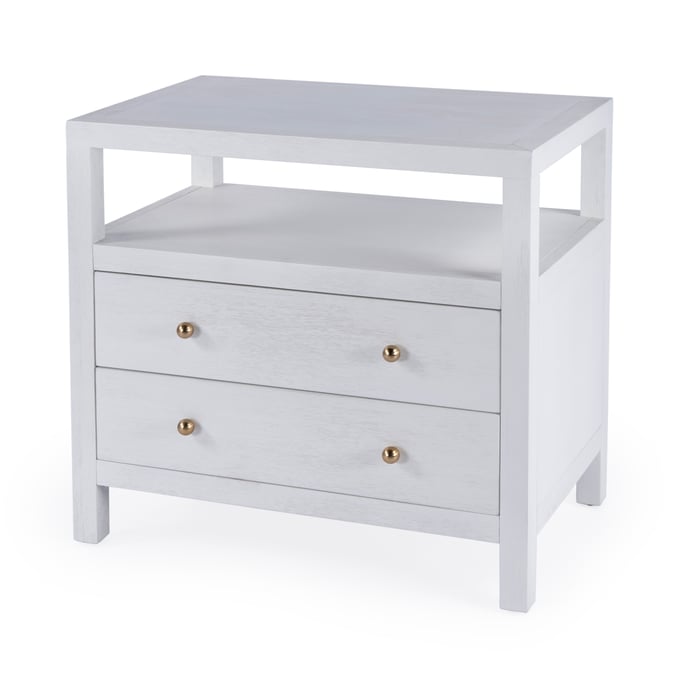 Butler Specialty Nora White 28 Inch 2 Drawer Nightstand BSF-5732477