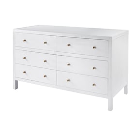 Butler Specialty Nora White 60 Inch 6 Drawer Dresser