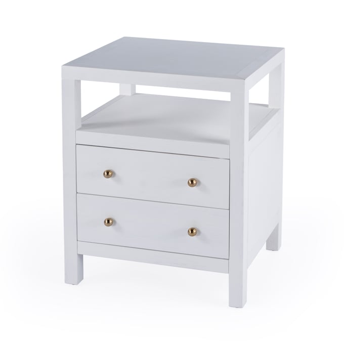 Butler Specialty Nora White 21 Inch 2 Drawer Nightstand BSF-5734477