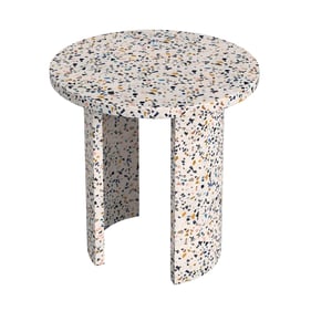 Butler Specialty Siesta White Outdoor Terrazzo Round Side Table