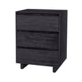 Butler Specialty Company Halmstad 22 in. W Rectangular 3 Drawer Wood Panel Nightstand, Black