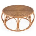 Butler Specialty Company Savannah 39.5 in. W Round Woven Rattan Coffee Table, Natural