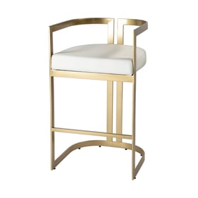 Butler Specialty Clarence White Gold Bar Height Stool