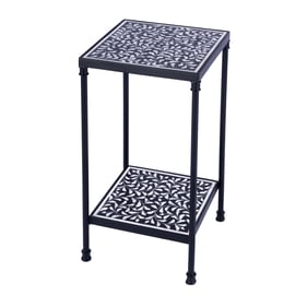 Butler Specialty Lane Black  White 11.75 Inch Side Table