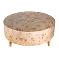 Butler Specialty Company Billie 46 in. W Round Burl Coffee Table, Light Brown