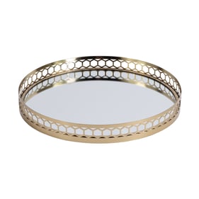 Butler Specialty Hors Doeuvres Gold 18 Inch Round Serving Tray