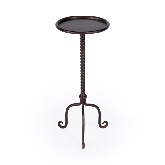 Butler Specialty Alma Gray Pedestal Side Table BSF-6028025