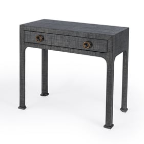 Butler Specialty Chatham Charcoal Raffia Console Table