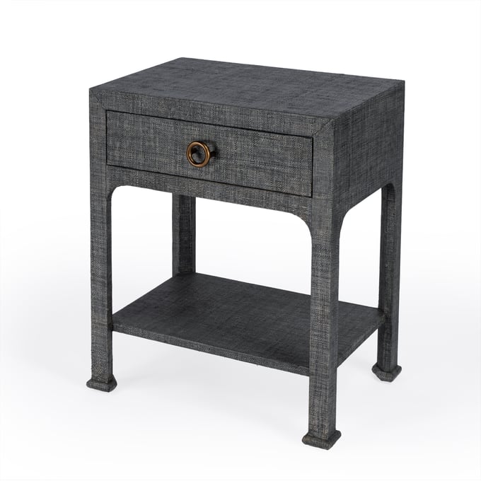 Butler Specialty Chatham Charcoal Raffia Nightstand BSF-9147420