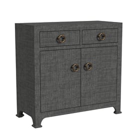 Butler Specialty Chatham Charcoal 2 Drawer Raffia Cabinet