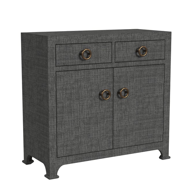 Butler Specialty Chatham Charcoal 2 Drawer Raffia Cabinet BSF-9151420