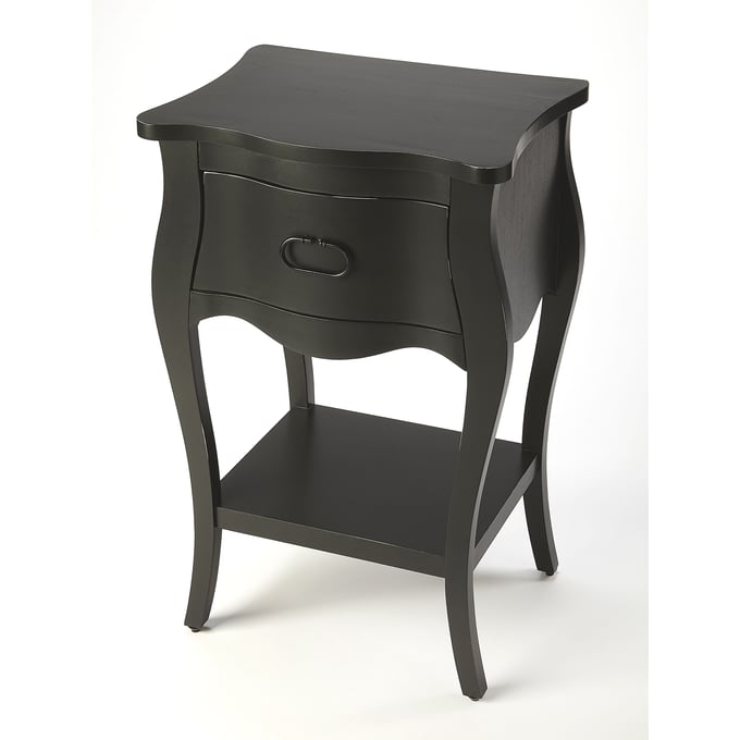 Butler Specialty Rochelle Black 1 Drawer Nightstand BSF-9308295