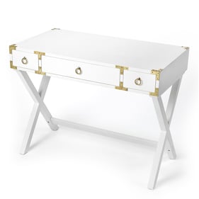 Butler Specialty Campaign Forster White Writing Desk