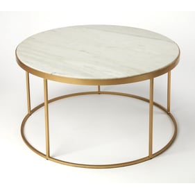 Butler Specialty Triton White Marble Coffee Table