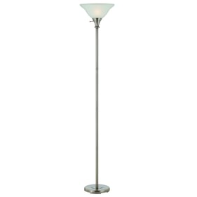 Cal Lighting Torchiere Brushed 150W 3 Way Floor Lamp