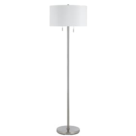 Cal Lighting Calais Brushed Metal Floor Lamp