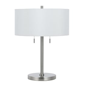 Cal Lighting Calais Brushed Metal Table Lamp