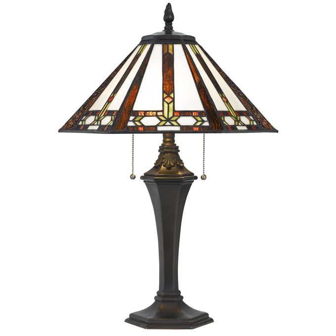 Cal Lighting Tiffany Black Table Lamp CAL-BO-2717TB