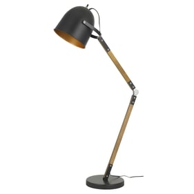 Cal Lighting Binimi Matte Black 100W Adjustable Arc Floor Lamp with Metal S...