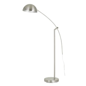 Cal Lighting Pinehurst Brushed 60W Arc Floor Lamp with Metal Shade