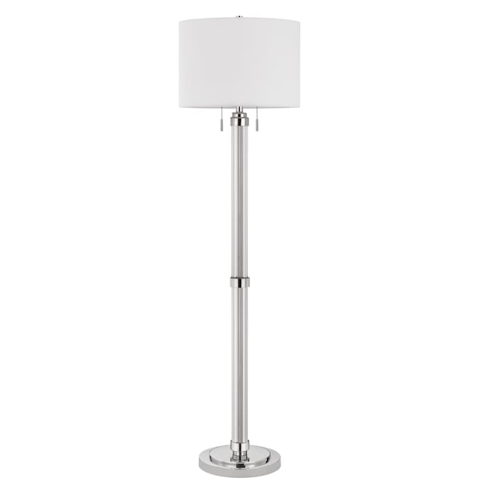 Cal Lighting Montilla Chrome Floor Lamp with Fabric Shade CAL-BO-2829FL