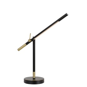 Cal Lighting Virton Black Antique Brass 27 Inch Height Metal Desk Lamp