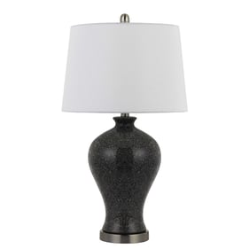 2 Cal Lighting Megara Brushed 100W On Off Ceramic Table Lamps