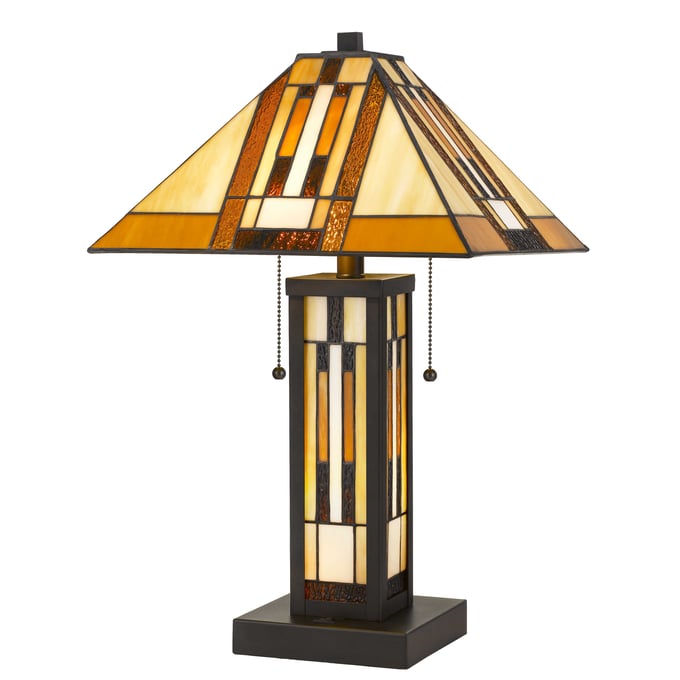 Cal Lighting Tiffany Dark Bronze Table Lamp with 7W Night Light CAL-BO-2902TB