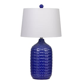 2 Cal Lighting Adelaide Royal Blue 150W Ceramic Table Lamps