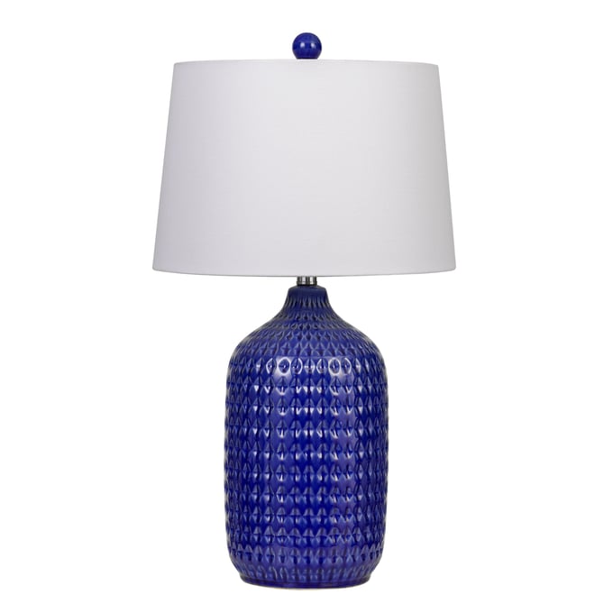 2 Cal Lighting Adelaide Royal Blue 150W Ceramic Table Lamps CAL-BO-2919TB-2