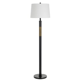 Cal Lighting Summerfield Bronze 150W 3 Way Floor Lamp with Hardback Taper D...