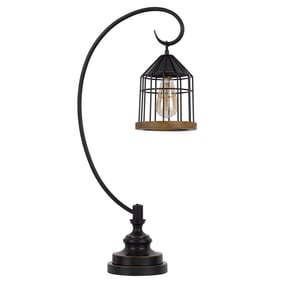 Cal Lighting Valparaiso Dark Bronze 60W Downbridge Metal Table Lamp