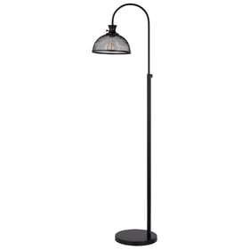 Cal Lighting Lewiston Black 60W Metal Downbridge Adjustable Floor Lamp with...