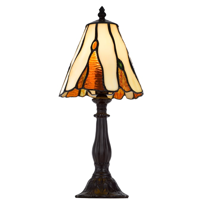 Cal Lighting 3116 Tiffany Dark Bronze 40W Metal Resin Accent Lamp with Inline Switch CAL-BO-3116AC