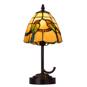 Cal Lighting 3118 Tiffany Dark Bronze 40W Metal Resin Accent Lamp with Inli...