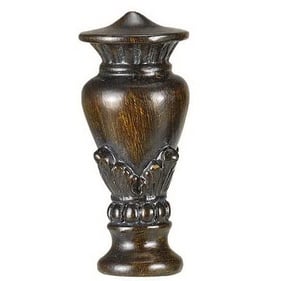 Cal Lighting Brown Faux Wood 2.2 Inch Height Resin Finial