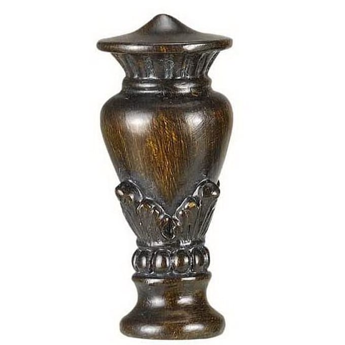 Cal Lighting Brown Faux Wood 2.2 Inch Height Resin Finial CAL-FA-5001B