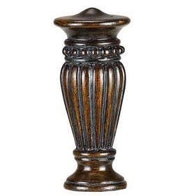 Cal Lighting Brown Faux Wood 1 Inch Height Resin Finial