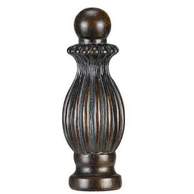 Cal Lighting Brown 0.88 Inch Height Resin Finial