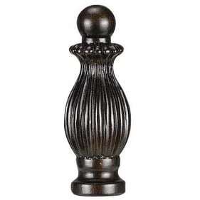 Cal Lighting Brown Hand Painted Resin Finial