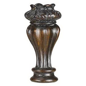 Cal Lighting Brown 0.88 Inch Height Hand Painted Resin Finial