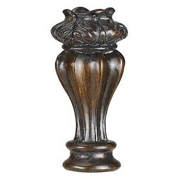 Cal Lighting Brown 0.88 Inch Height Hand Painted Resin Finial CAL-FA-5006B