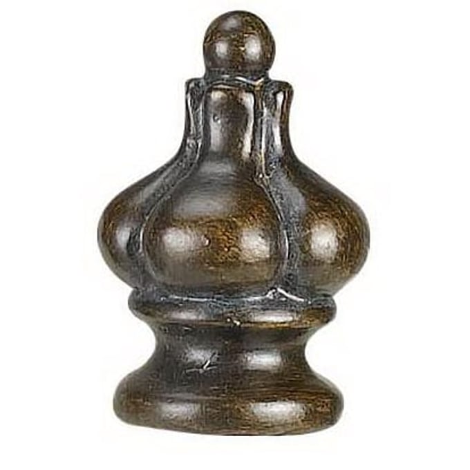 Cal Lighting Dark Brown 1.5 Inch Height Resin Finial CAL-FA-5009C