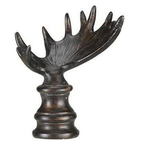 Cal Lighting Brown Moose Antler Finial