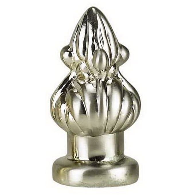 Cal Lighting Italian Silver White Metal Cast Finial CAL-FA-5052D