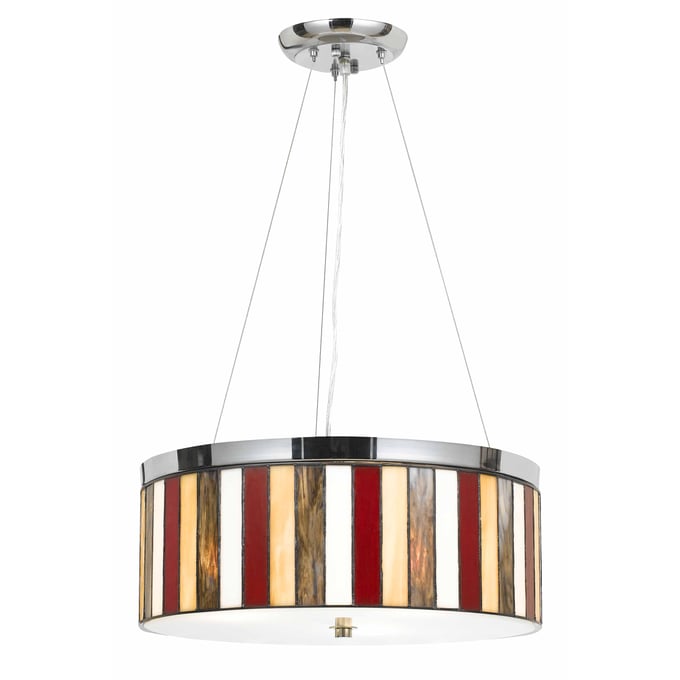 Cal Lighting Tiffany Chrome Pendant Fixture CAL-FX-1089-1P